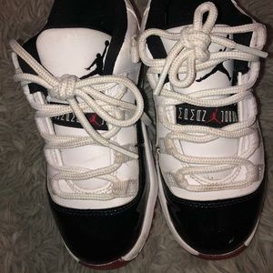 Jordan 11 White, Black and Red